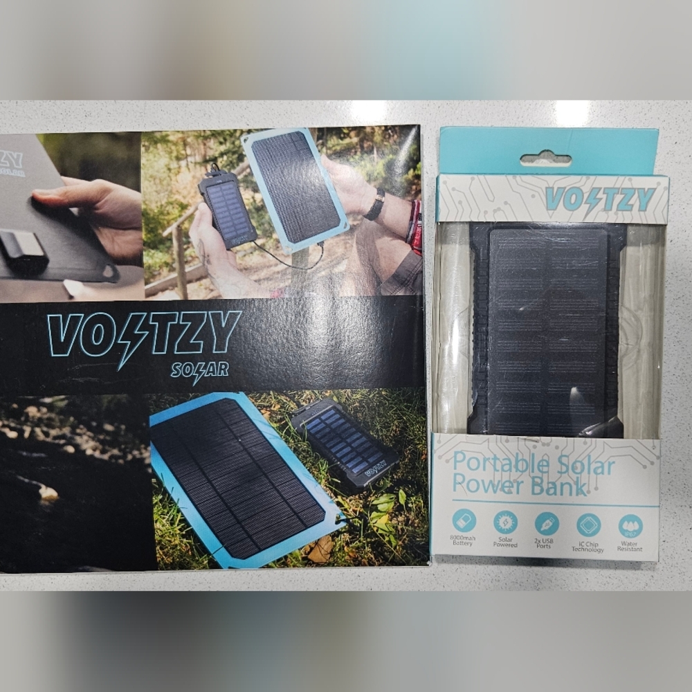 Voltzy Solar, portable versatile solar panel charger and the Portable battery